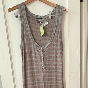 Luxe Gray Striped Maxi Dress